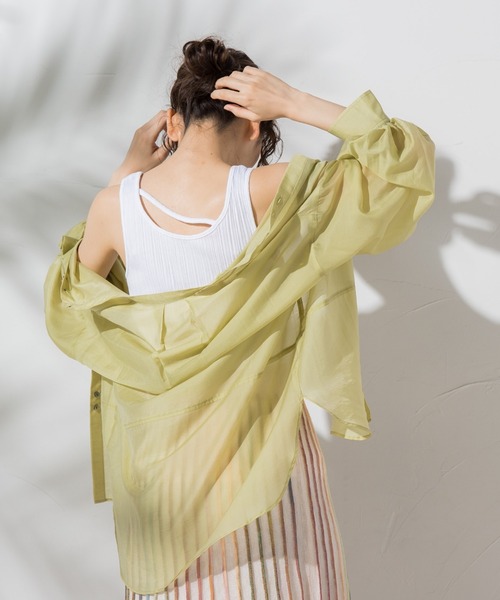 Droite lautreamont（ドロワットロートレアモン）の「ランダムリブタンクトップ≪洗濯機で洗える≫（タンクトップ・レディース・ブラック/ベージュ/オフホワイト・M）」の5枚目の写真