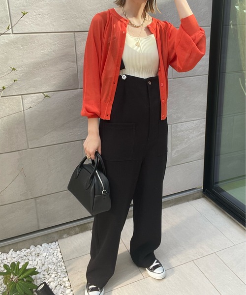 y/m by misato(イムバイミサト)の「シアーボリュームスリーブカーデ(カーディガン/ボレロ・レディース・ブラック/オレンジ/グリーン/ベージュ・FREE)」の21枚目の写真