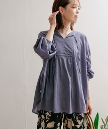URBAN RESEARCH DOORS | コットンボイルノーカラーシャツ(シャツ/ブラウス)