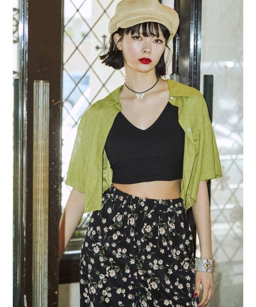 jouetie(ジュエティ)の「ワイドクロップドシャツ【セットアップ対応】(シャツ/ブラウス・レディース・ブラック/グリーン/その他1・MEDIUM)」の21枚目の写真