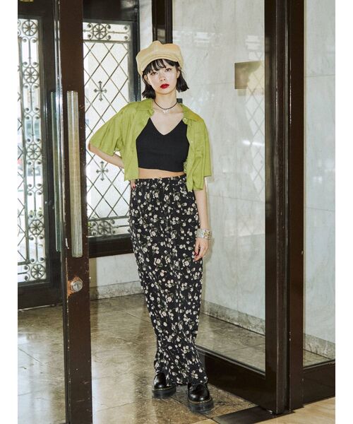 jouetie(ジュエティ)の「ワイドクロップドシャツ【セットアップ対応】(シャツ/ブラウス・レディース・ブラック/グリーン/その他1・MEDIUM)」の16枚目の写真