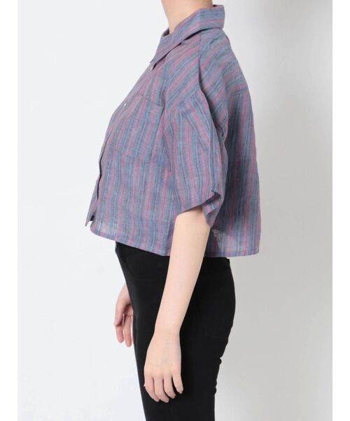 jouetie(ジュエティ)の「ワイドクロップドシャツ【セットアップ対応】(シャツ/ブラウス・レディース・ブラック/グリーン/その他1・MEDIUM)」の13枚目の写真