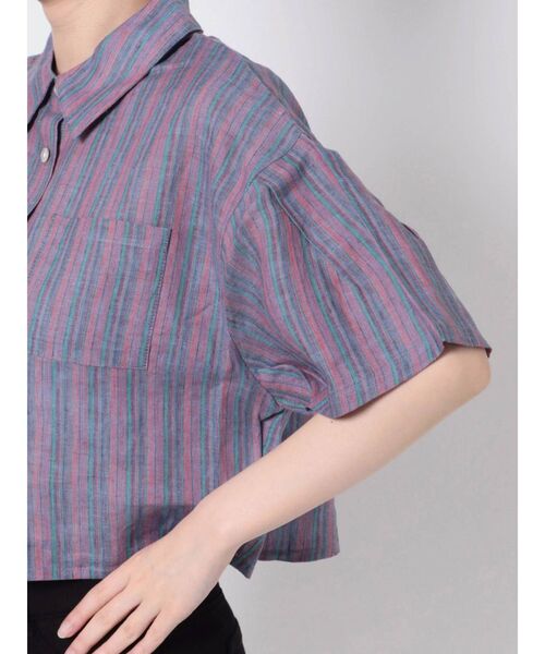 jouetie(ジュエティ)の「ワイドクロップドシャツ【セットアップ対応】(シャツ/ブラウス・レディース・ブラック/グリーン/その他1・MEDIUM)」の10枚目の写真