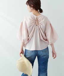 natural couture | ギャザースリットバックシャンブラウス(シャツ/ブラウス)