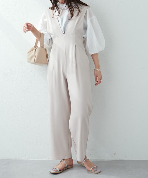 natural couture（ナチュラルクチュール）の「ギャザースリットバックシャンブラウス（シャツ/ブラウス・レディース・オフホワイト/サックスブルー/チェック/ブラック/ピンク・FREE）」の11枚目の写真