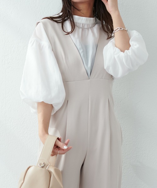 natural couture（ナチュラルクチュール）の「ギャザースリットバックシャンブラウス（シャツ/ブラウス・レディース・オフホワイト/サックスブルー/チェック/ブラック/ピンク・FREE）」の12枚目の写真