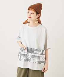 CUBE SUGAR（キューブシュガー）の「WEB限定カットソーピグメントバンダナポケットTシャツ（Tシャツ/カットソー）」