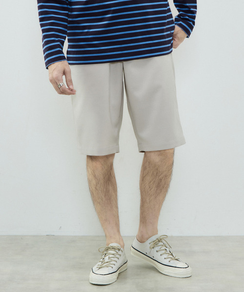 MEN'S MELROSE（メンズメルローズ）の「リフラクスポプリンイージーショーツ（その他パンツ・メンズ・ベージュ/ブルー/ラベンダー/チャコールグレー・4/2/3）」の3枚目の写真