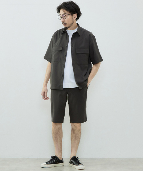 MEN'S MELROSE（メンズメルローズ）の「リフラクスポプリンイージーショーツ（その他パンツ・メンズ・ベージュ/ブルー/ラベンダー/チャコールグレー・4/2/3）」の5枚目の写真