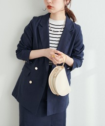 natural couture | ちょっと大人な綿麻金釦テーラージャケット(テーラードジャケット)