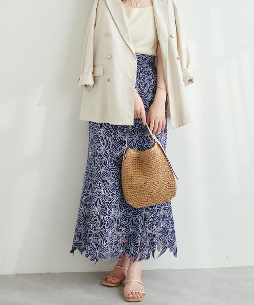 natural couture（ナチュラルクチュール）の「ちょっと大人な綿麻金釦テーラージャケット（テーラードジャケット・レディース・ベージュ/ライトベージュ/ネイビー/サックスブルー・FREE）」の21枚目の写真