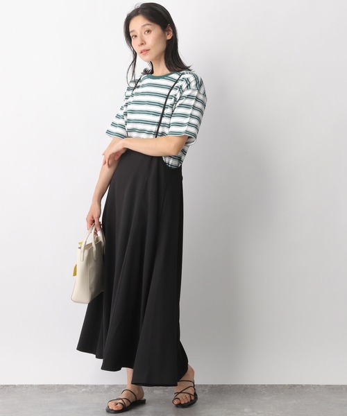 LEPSIM（レプシィム）の「マルチボーダーT　282125（Tシャツ/カットソー・レディース・オレンジ/グリーン/グレイッシュベージュ・FREE）」の12枚目の写真