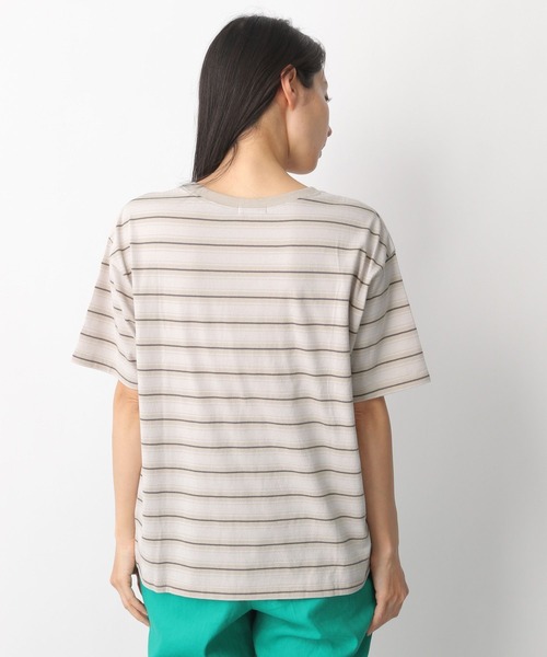 LEPSIM（レプシィム）の「マルチボーダーT　282125（Tシャツ/カットソー・レディース・オレンジ/グリーン/グレイッシュベージュ・FREE）」の8枚目の写真