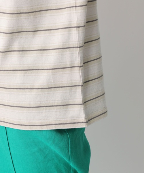 LEPSIM（レプシィム）の「マルチボーダーT　282125（Tシャツ/カットソー・レディース・オレンジ/グリーン/グレイッシュベージュ・FREE）」の17枚目の写真