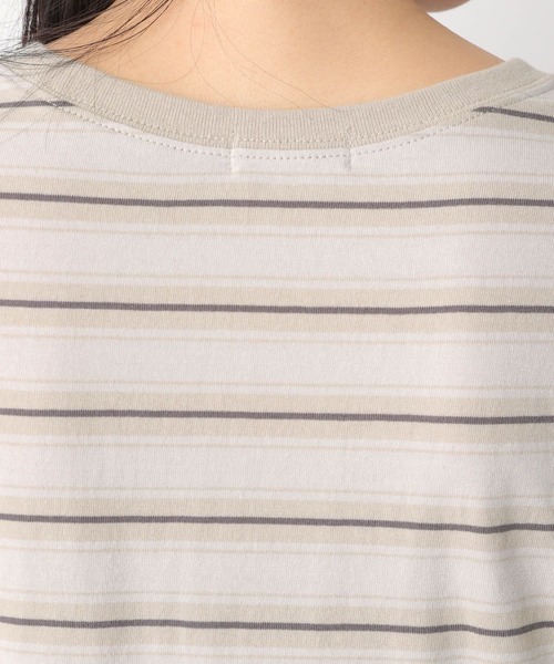 LEPSIM（レプシィム）の「マルチボーダーT　282125（Tシャツ/カットソー・レディース・オレンジ/グリーン/グレイッシュベージュ・FREE）」の13枚目の写真