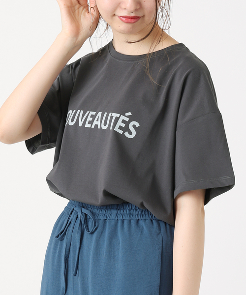 B.C STOCK（ベーセーストック）の「タイプロゴTシャツ（Tシャツ/カットソー・レディース・ホワイト/ブラック/ベージュ/サックスブルー/オレンジ・FREE）」の3枚目の写真