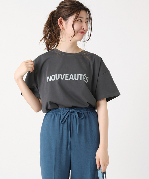 B.C STOCK（ベーセーストック）の「タイプロゴTシャツ（Tシャツ/カットソー・レディース・ホワイト/ブラック/ベージュ/サックスブルー/オレンジ・FREE）」の7枚目の写真