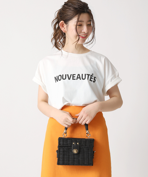 B.C STOCK（ベーセーストック）の「タイプロゴTシャツ（Tシャツ/カットソー・レディース・ホワイト/ブラック/ベージュ/サックスブルー/オレンジ・FREE）」の9枚目の写真