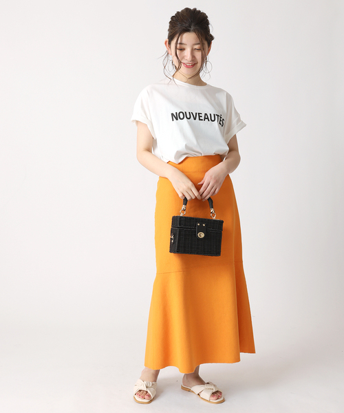 B.C STOCK（ベーセーストック）の「タイプロゴTシャツ（Tシャツ/カットソー・レディース・ホワイト/ブラック/ベージュ/サックスブルー/オレンジ・FREE）」の10枚目の写真