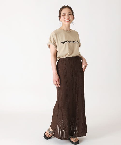 B.C STOCK（ベーセーストック）の「タイプロゴTシャツ（Tシャツ/カットソー・レディース・ホワイト/ブラック/ベージュ/サックスブルー/オレンジ・FREE）」の12枚目の写真