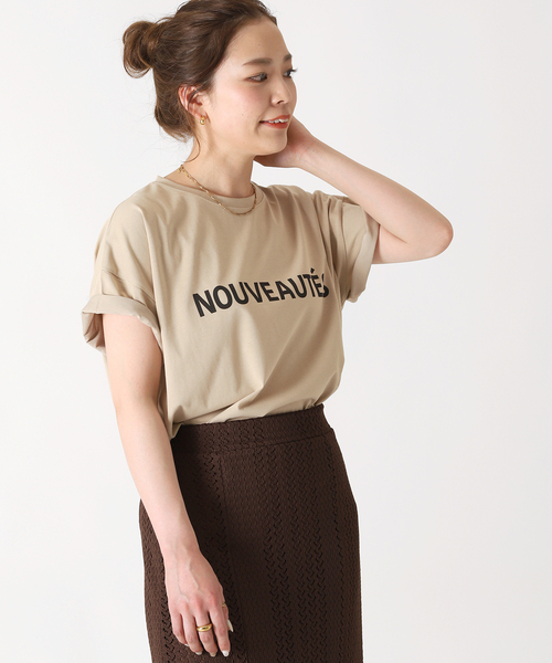 B.C STOCK（ベーセーストック）の「タイプロゴTシャツ（Tシャツ/カットソー・レディース・ホワイト/ブラック/ベージュ/サックスブルー/オレンジ・FREE）」の13枚目の写真