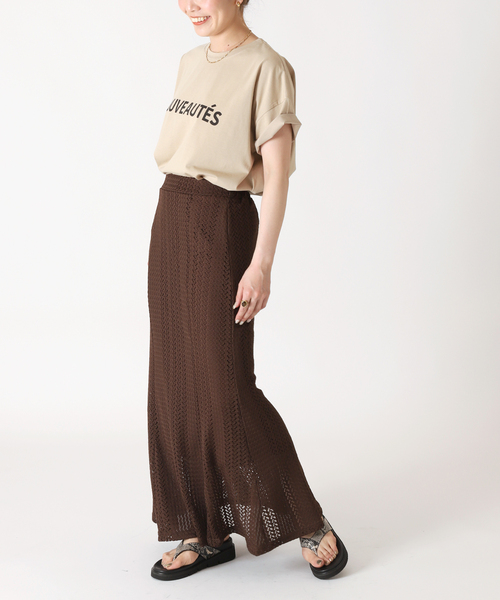 B.C STOCK（ベーセーストック）の「タイプロゴTシャツ（Tシャツ/カットソー・レディース・ホワイト/ブラック/ベージュ/サックスブルー/オレンジ・FREE）」の14枚目の写真