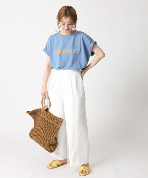 B.C STOCK（ベーセーストック）の「タイプロゴTシャツ（Tシャツ/カットソー・レディース・ホワイト/ブラック/ベージュ/サックスブルー/オレンジ・FREE）」の15枚目の写真