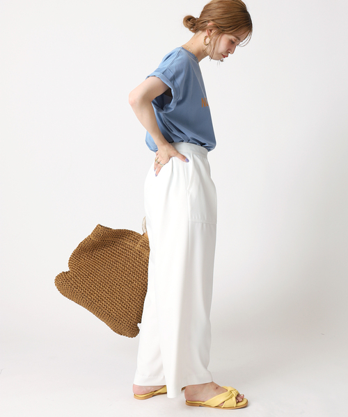 B.C STOCK（ベーセーストック）の「タイプロゴTシャツ（Tシャツ/カットソー・レディース・ホワイト/ブラック/ベージュ/サックスブルー/オレンジ・FREE）」の17枚目の写真