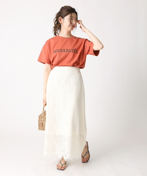 B.C STOCK（ベーセーストック）の「タイプロゴTシャツ（Tシャツ/カットソー・レディース・ホワイト/ブラック/ベージュ/サックスブルー/オレンジ・FREE）」の20枚目の写真