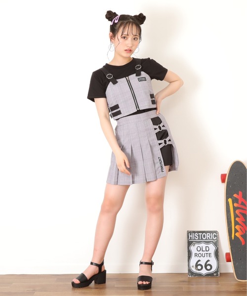 PINKHUNT ピンクハント cサイドベルト ビスチェ付き Tシャツ