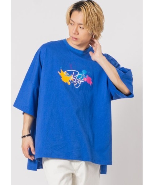 RE730（アールイーセブンサーティー）の「RE730  スニーカープリントモンスターシルエットTシャツ（Tシャツ/カットソー・メンズ・ブラック/オフホワイト/グリーン/ブルー・MEDIUM/LARGE）」の4枚目の写真