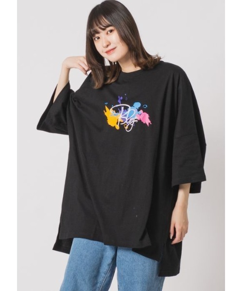 RE730（アールイーセブンサーティー）の「RE730  スニーカープリントモンスターシルエットTシャツ（Tシャツ/カットソー・メンズ・ブラック/オフホワイト/グリーン/ブルー・MEDIUM/LARGE）」の2枚目の写真