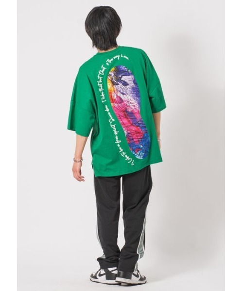 RE730（アールイーセブンサーティー）の「RE730  スニーカープリントモンスターシルエットTシャツ（Tシャツ/カットソー・メンズ・ブラック/オフホワイト/グリーン/ブルー・MEDIUM/LARGE）」の12枚目の写真