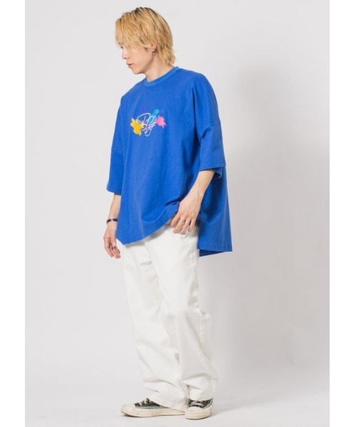 RE730（アールイーセブンサーティー）の「RE730  スニーカープリントモンスターシルエットTシャツ（Tシャツ/カットソー・メンズ・ブラック/オフホワイト/グリーン/ブルー・MEDIUM/LARGE）」の15枚目の写真