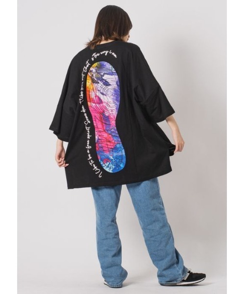 RE730（アールイーセブンサーティー）の「RE730  スニーカープリントモンスターシルエットTシャツ（Tシャツ/カットソー・メンズ・ブラック/オフホワイト/グリーン/ブルー・MEDIUM/LARGE）」の20枚目の写真