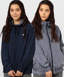 coen | リバーシブル（ギンガムチェック⇔無地）ブルゾン(ブルゾン)