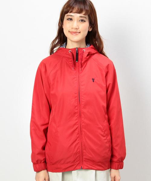 coen（コーエン）の「リバーシブル（ギンガムチェック⇔無地）ブルゾン（ブルゾン・レディース・ベージュ/レッド/ネイビー・MEDIUM/LARGE）」の14枚目の写真