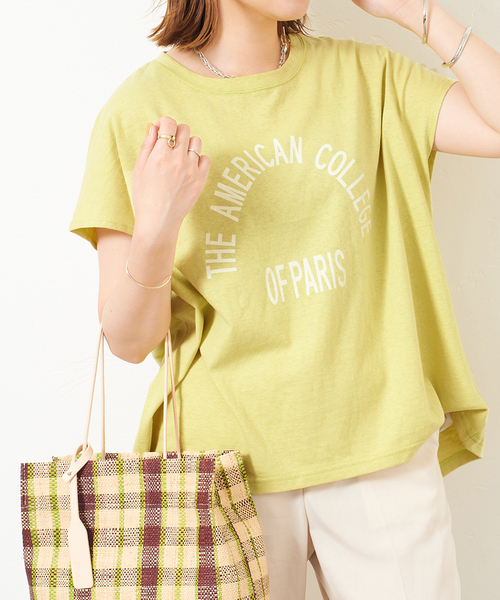 RIDING HIGH（ライディングハイ）の「《追加2》別注【RIDING HIGH/ライディングハイ】ラフィ天竺Tシャツ（Tシャツ/カットソー・レディース・ホワイト/ブラック/ベージュ/パープル/グリーン系その他・FREE）」の5枚目の写真