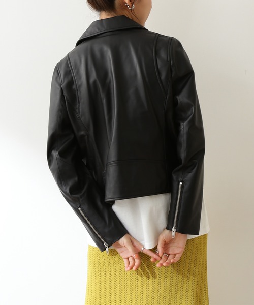 N.（N. Natural Beauty Basic）（エヌエヌナチュラルビューティーベーシック）の「【S Size Line】◆ラムレザーライダースジャケット（ライダースジャケット・レディース・ブラック・SMALL/MEDIUM）」の8枚目の写真