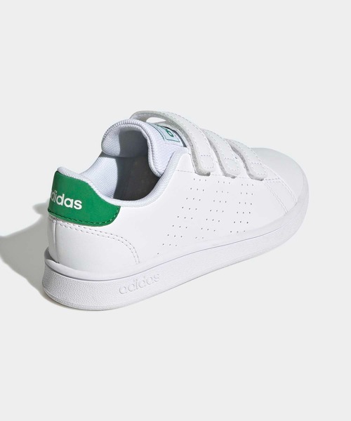 adidas（アディダス）の「アドバンコート ライフスタイル 面ファスナー / AdvanCourt Lifestyle H&L / アディダス adidas（スニーカー・キッズ・ホワイト×グリーン/ホワイト×ネイビー/ホワイト×ピンク・18cm/17.0cm/19.0cm/20.0cm/21.0cm）」の6枚目の写真