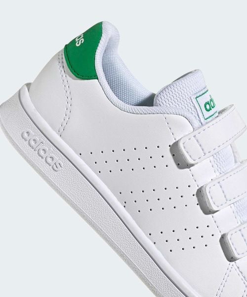 adidas（アディダス）の「アドバンコート ライフスタイル 面ファスナー / AdvanCourt Lifestyle H&L / アディダス adidas（スニーカー・キッズ・ホワイト×グリーン/ホワイト×ネイビー/ホワイト×ピンク・18cm/17.0cm/19.0cm/20.0cm/21.0cm）」の4枚目の写真