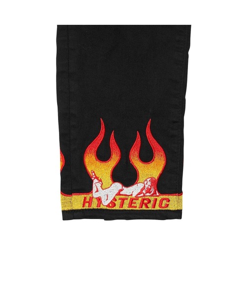 HYSTERIC GLAMOUR（ヒステリックグラマー）の「FLAME WOMAN刺繍 裾ZIPスキニーパンツ（その他パンツ・レディース・ブラック/レッド/グリーン・25inch/26inch/27inch/28inch）」の14枚目の写真
