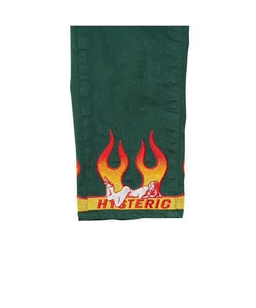 HYSTERIC GLAMOUR（ヒステリックグラマー）の「FLAME WOMAN刺繍 裾ZIPスキニーパンツ（その他パンツ・レディース・ブラック/レッド/グリーン・25inch/26inch/27inch/28inch）」の8枚目の写真