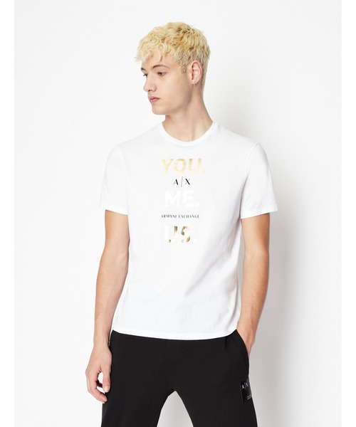 ARMANI EXCHANGE（アルマーニエクスチェンジ）の「【AX アルマーニ エクスチェンジ】YOU ME US 半袖クルーネックTシャツ/REGULAR（Tシャツ/カットソー）」 WEAR