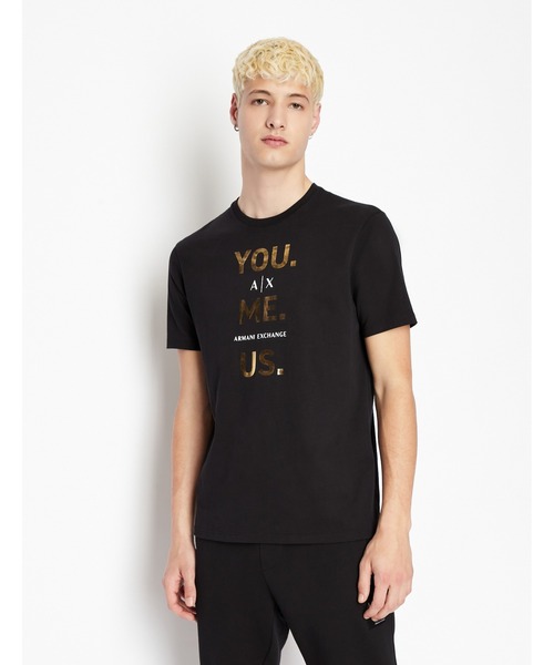 ARMANI EXCHANGE（アルマーニエクスチェンジ）の「【AX アルマーニ エクスチェンジ】YOU ME US 半袖クルーネックTシャツ/REGULAR（Tシャツ/カットソー）」 WEAR
