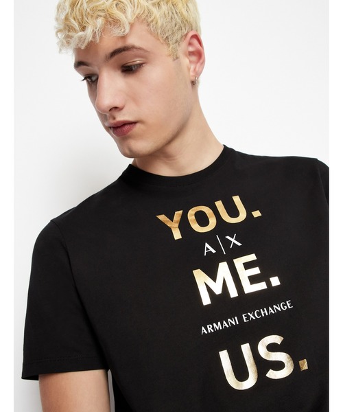 ARMANI EXCHANGE（アルマーニエクスチェンジ）の「【AX アルマーニ エクスチェンジ】YOU ME US 半袖クルーネックTシャツ/REGULAR（Tシャツ/カットソー）」 WEAR