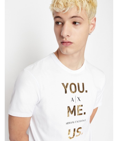 ARMANI EXCHANGE（アルマーニエクスチェンジ）の「【AX アルマーニ エクスチェンジ】YOU ME US 半袖クルーネックTシャツ/REGULAR（Tシャツ/カットソー）」 WEAR