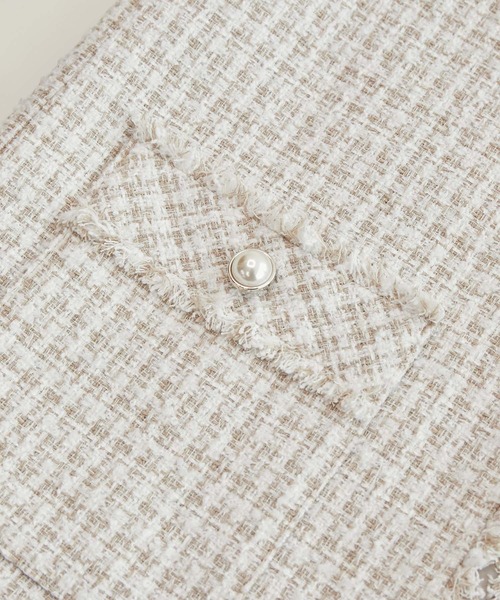 ROPE' PICNIC（ロペピクニック）の「セットアップ対応/ツイードジレ ベスト（ベスト・レディース・ブラック/ベージュ・38）」の14枚目の写真