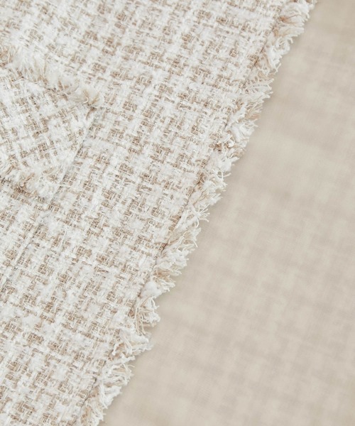 ROPE' PICNIC（ロペピクニック）の「セットアップ対応/ツイードジレ ベスト（ベスト・レディース・ブラック/ベージュ・38）」の16枚目の写真