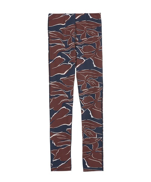 新品同　emmi yoga エミヨガ　フラワーレギンス　ピンクベージュ　S emmi yoga エミヨガ アートフラワープラトップとレギンスセット